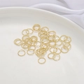 Anneaux de jonction ouverts texturés en or 14K pour création de bijoux DIY et bracelets - 8mm (20 Pièces/Paquet) / Plaqué Or 14K