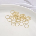 Lot d'anneaux ouverts torsadés plaqués or 14K texturés pour la création de bijoux - 10mm (20 Pièces/Paquet) / Plaqué Or 14K