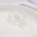 Anneaux de jonction argentés texturés pour la création de bijoux DIY et bracelets - 8mm (20 Pièces/Paquet) / Plaqué Argent Épais