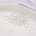 Anneaux de jonction ouverts torsadés en argent doré 14K pour création bijoux DIY - 10mm (20 Pièces/Paquet) / Plaqué Argent Épais