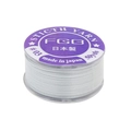 Fil à perler en nylon ciré blanc, 50 yards, fil à broder les perles FGB du Japon - Gris clair