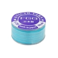 Fil à perles en nylon ciré bleu cyan pour perles japonaises, taille #20, bobine 50 yards - Bleu Paon