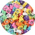 Colorful star-shaped polymer clay beads with smiley faces for DIY jewelry making - Pentagram Smiley 10mm / Multicolor 30 Pieces/Pack