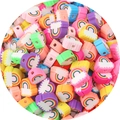 Rainbow cloud polymer clay beads in mixed pastel colors for DIY jewelry making - Rainbow Cloud 10x9mm / Multicolor 30 Pieces/Pack