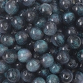 Deep blue sparkling resin beads with golden sand glitter for DIY jewelry making - Ink Blue Mermaid Bead