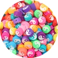 DIY colorful polymer clay spacer beads with Yin Yang pattern for handmade jewelry making - Tai Chi Yin Yang 10mm / Multicolor 30 Pieces/Pack