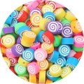 Colorful polymer clay beads with spiral swirl patterns for DIY jewelry making and crafts - Spiral Stripe 2 10mm / Multicolor 30 Pieces/Pack