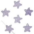 Cuentas de estrella de mar púrpura esmerilada para joyería DIY con agujero horizontal - Morado Grisáceo 15x14 Mm Tamaño De Poro Aproximado De 1 Mm 10 Piezas/paquete