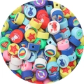 Colorful marine-themed polymer clay beads featuring starfish and ocean animals for DIY jewelry - Marine Animals Series 10mm / Multicolor 30 Pieces/Pack