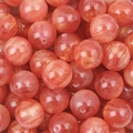 Orange resin beads with golden marble texture for handmade DIY jewelry bracelets - Orange Red Faux Cat Eye
