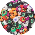 Mixed Halloween polymer clay beads with pumpkin, ghost, and bat patterns for DIY jewelry - Halloween Series 10mm / Multicolor 30 Pieces/Pack
