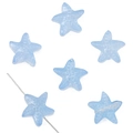 Cuentas de vidrio en forma de estrella de mar azul claro mate con agujero para joyería DIY - Azul Cielo 15x14 Mm Apertura Aprox. 1 Mm 10 Unidades/paquete