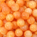 Orange marble resin beads with pearlescent finish for DIY jewelry and handmade bracelets - Orange Yellow Faux Cat Eye