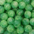 Green resin beads with gold glitter and marble swirl pattern for jewelry making - Green Faux Cat Eye
