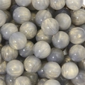 Round marble resin beads with gold flakes and ink texture for DIY jewelry making - Gray Faux Cat Eye
