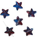 Cuentas de vidrio en forma de estrella de mar degradado rojo y azul para joyas DIY - Cymbidium Goeringii Naranja 15x14 Mm Diámetro Del Orificio Aprox. 1 Mm 10 Semillas/paquete