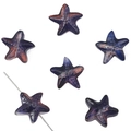 Cuenta de estrella de mar en vidrio violeta y azul para la creación de joyas DIY - Orquídea Tinta Púrpura 15x14 Mm Diámetro Del Poro Aproximado De 1 Mm 10 Piezas/paquete