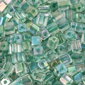 Green magic color cube glass seed beads for DIY jewelry and bracelet making - 5mm / Dark Green