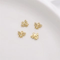 14K vergoldeter Bienen-Anhänger mit Zirkoniasteinen für DIY-Schmuckherstellung - Kleine Biene-Stil (9x8mm)