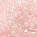 Pink translucent round glass jade beads for DIY jewelry making and bracelets - 8mm (50 Pieces/Pack) / Pink