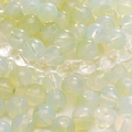 Light green iridescent glass beads for DIY jewelry with translucent pearlescent finish - 10mm (30 Pieces/Pack) / Green