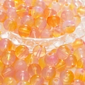 DIY glass beads with orange and yellow gradient design for jewelry making - 10mm (30 Pieces/Pack) / Orange Pink