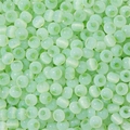 Vibrant mint green cat eye glass seed beads for handmade DIY jewelry and craft projects - 10g Pack (Approx 150 Beads) / 4mm Lime Green