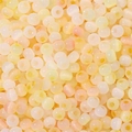 DIY jewelry beads in cream yellow and light pink matte glass finish for making necklaces - 10g Pack (Approx 150 Beads) / 4mm Orange and White