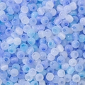 DIY jewelry beads in blue color gradient with frosted finish for necklace making - 10g Pack (Approx 150 Beads) / 4mm Sea Blue