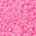 Pink semi-transparent pony beads with silver glitter for DIY jewelry making - 10g Pack (Approx 150 Beads) / 4mm Rose Red Zirconia