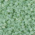 Polished light green cat eye glass seed beads for DIY jewelry making and craft supplies - 10g Pack (Approx 150 Beads) / 4mm Grass Green