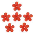 Pack of 6 red acrylic five-petal flower replacement parts for hummingbird feeders - Five-Petal Flower / 20 Pieces/Pack (29mm) / Red