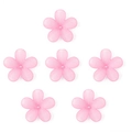 Pink frosted 20mm acrylic six-petal flower beads for handmade DIY jewelry crafts - Five-Petal Flower / 20 Pieces/Pack (29mm) / Pink