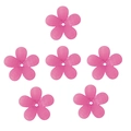 Pink acrylic frosted flower beads for DIY jewelry making and handmade craft accessories - Five-Petal Flower / 20 Pieces/Pack (29mm) / Rose Red