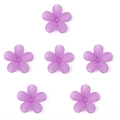 Translucent purple 20mm frosted acrylic flower beads for DIY handmade jewelry crafting - Five-Petal Flower / 20 Pieces/Pack (29mm) / Purple