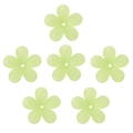 Light green translucent 20mm frosted flower beads for handmade DIY jewelry crafting - Five-Petal Flower / 20 Pieces/Pack (29mm) / Green