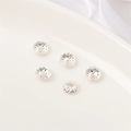 Set di 5 coppette a fiore argentate placcate oro 14K per creazione di gioielli fai da te - Stile Petalo 3 / 10 Pezzi/Confezione (Apertura 1mm) / Argento