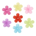 20mm translucent matte acrylic flower beads in various colors for DIY hairpins - Five-Petal Flower / 20 Pieces/Pack (29mm) / Multi-color