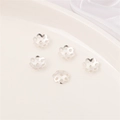 5 pezzi di copriperla in argento a forma di petalo di fiore per creazione gioielli - Stile Petalo 6 / 10 Pezzi/Confezione (Apertura 1mm) / Argento