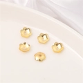 Set di 5 coppette per perle a forma di fiore placcate oro 14K per creazione gioielli fai-da-te - Stile Petalo 8 / 10 Pezzi/Confezione (Apertura 1mm) / Placcato Oro 14K