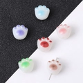 Perles patte de chat colorées de 10mm en résine pour bijoux et colliers faits main - Multicolore