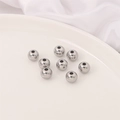 Polished silver stainless steel spacer beads for DIY jewelry making handmade bracelets - 8mm Round Bead (20 Pieces/Pack)