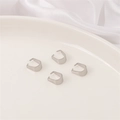 Set of 4 silver stainless steel lobster claw clasps for DIY jewelry making - 5x10mm Bail Clasp (50 Pieces/Pack)