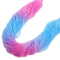 Faceted 2mm crystal glass beads with vibrant pink and blue gradient for jewelry making - Lavender Blue