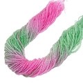 2mm faceted crystal beads with pink and green gradient for handmade jewelry making - Light Purple Green