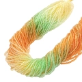 2mm gradient faceted crystal beads in yellow, green, and amber for DIY jewelry making - Coffee-Yellow-Green Gradient