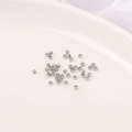 Bright silver stainless steel spacer beads for DIY jewelry making and bracelet supplies - 2mm Crimp Beads (50 Pieces/Pack)