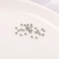 Polished silver stainless steel spacer beads for DIY jewelry and bracelet making - 2.5mm Crimp Beads (50 Pieces/Pack)