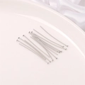 Flat head T-pins for jewelry making in silver stainless steel for DIY bracelets - 0.6x30mm T-Head Pin (200 Pieces/Pack)
