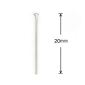 20mm silver stainless steel flat head pins for handmade jewelry making accessories - 0.7x20mm T-Head Pin (200 Pieces/Pack)